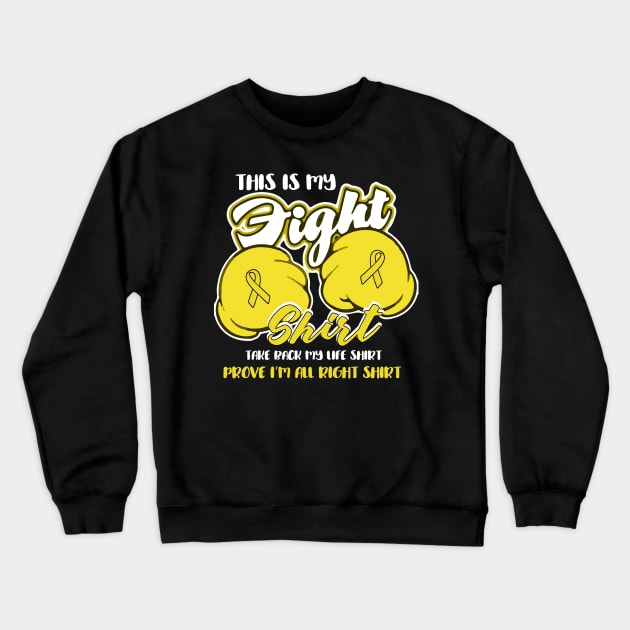 this is my fight childhood cancer shirt Crewneck Sweatshirt by TeesCircle